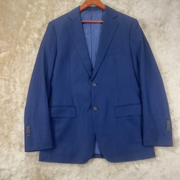 SuitSupply Napoli Navy Blue Suit Jacket 40R Vitale Barberis Canonico Wool P3463I